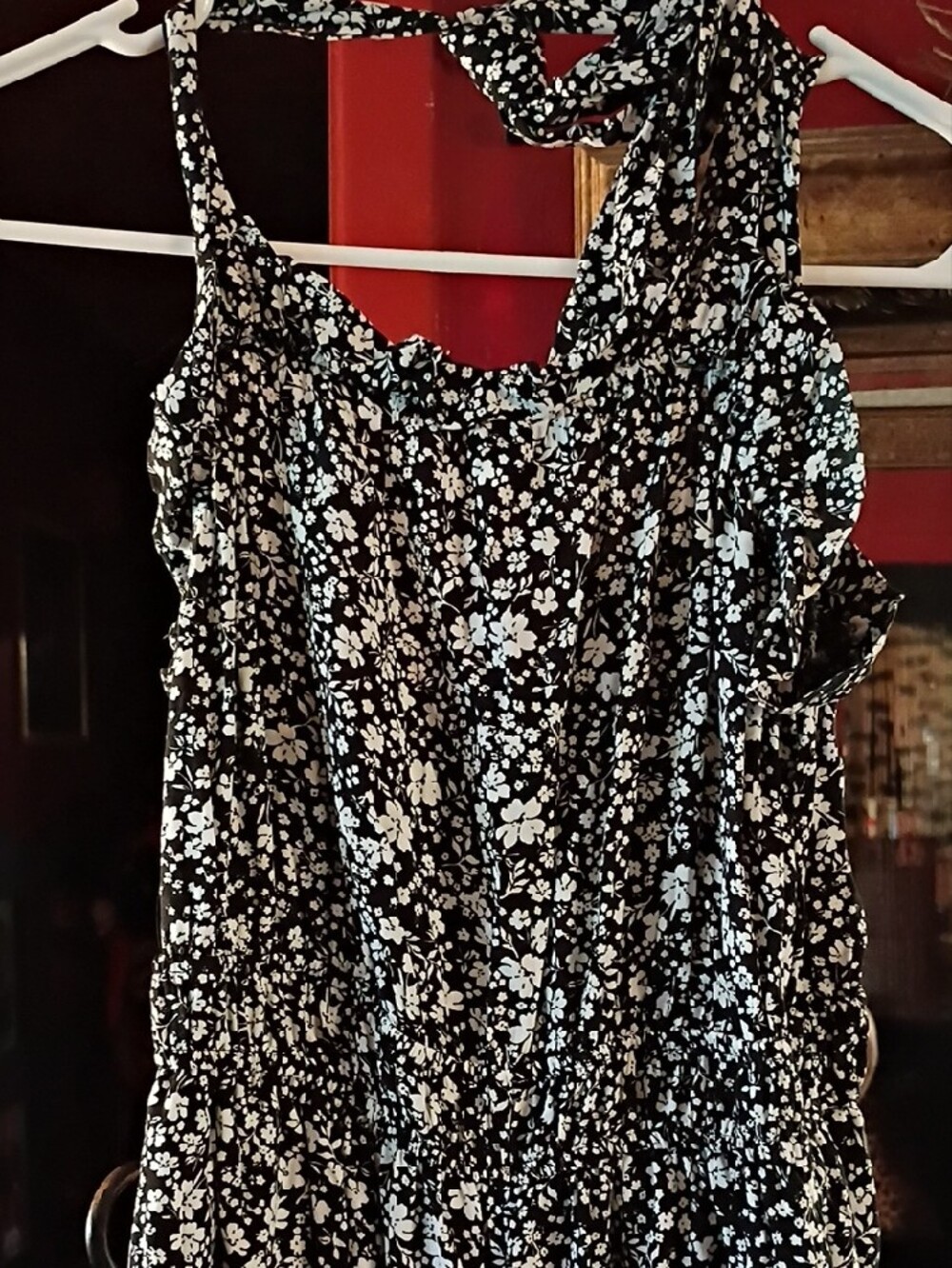 Girls Black and White Floral Pant suit - Picture 2 of 3